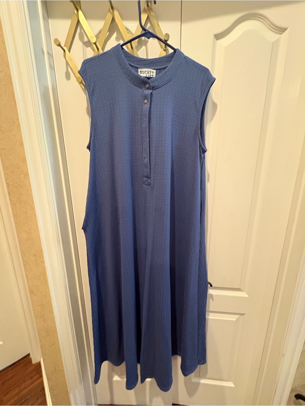 BUCKETLIST Wide-Leg Jumper Dress in Slate Blue